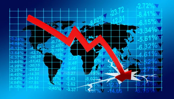 Diagram Som Representerar Börskraschen Illustration — Stockfoto