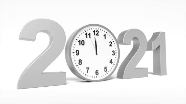 Feliz Año Nuevo Película Con Reloj Comienza Año 2022 Animación — Vídeos de Stock