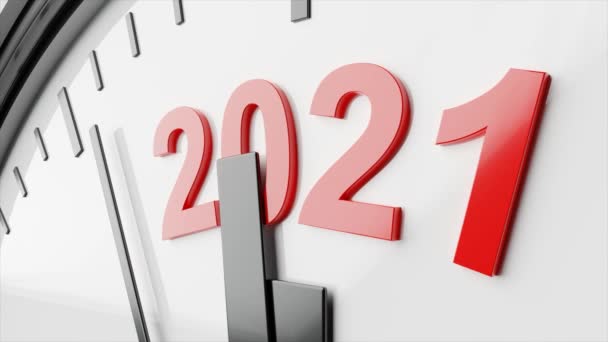 Happy New Year Movie Clock Start Year 2022 Animation — Stock Video