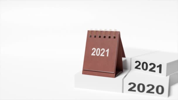 新年快乐电影 2022年开始 3D动画 — 图库视频影像