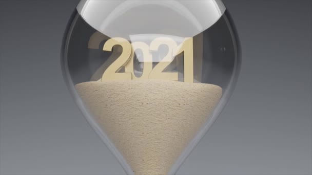 Feliz Filme Ano Novo Com Relógio Início Ano 2022 Animação — Vídeo de Stock