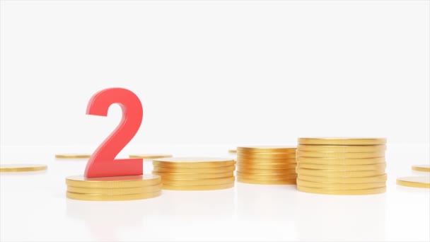 Καλή Πρωτοχρονιά Οικονομική Έναρξη Έως Έτος 2022 Κινούμενα Σχέδια — Αρχείο Βίντεο
