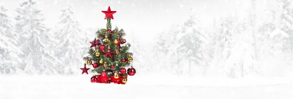 快乐的圣诞节问候卡 圣诞树的概念 — 图库照片