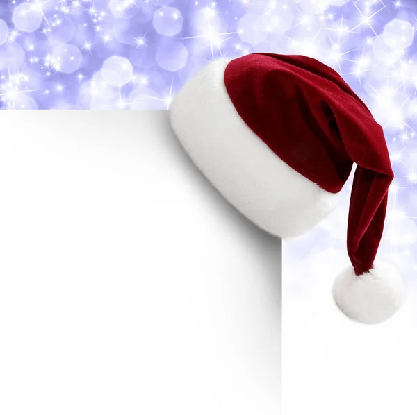 Sombrero Rojo Santa Claus Para Feliz Navidad —  Fotos de Stock