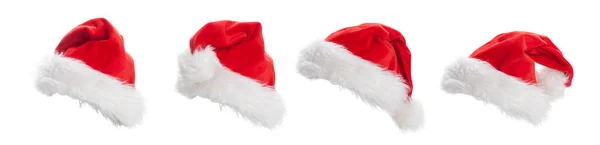 Sombrero Santas Disfraz Feliz Tarjeta Felicitación Navidad —  Fotos de Stock