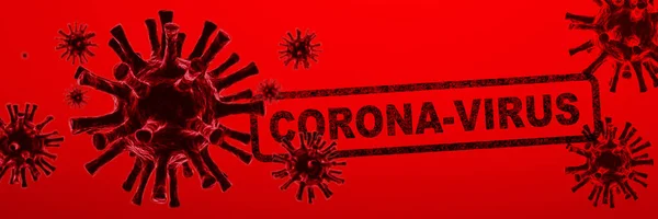 Virus Corona Pericoloso Concetto Rischio Pandemico Sars Illustrazione — Foto Stock