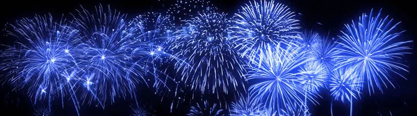 Buntes Feuerwerk Mit Bokeh Hintergrund Neujahrsfeier Abstrakter Feiertagshintergrund — Stockfoto