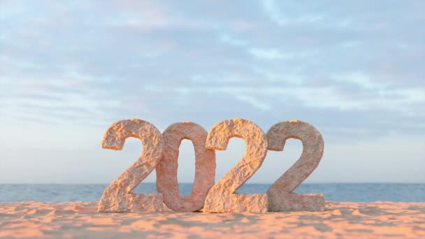 Šťastný Nový Rok Začátek Roku2022 Animace — Stock video