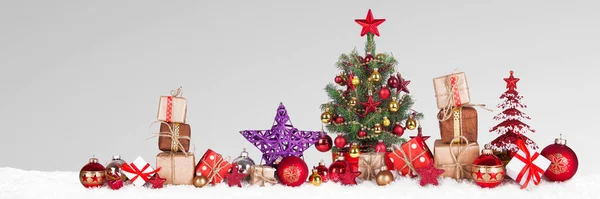 Boldog Karácsonyi Üdvözlőkártya Karácsonyfa Koncepció — Stock Fotó