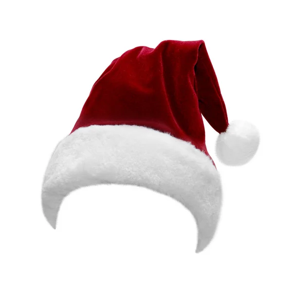 Noel Baba Şapkası Kostüm Mutlu Noel Konsepti Tebrik Kartı — Stok fotoğraf