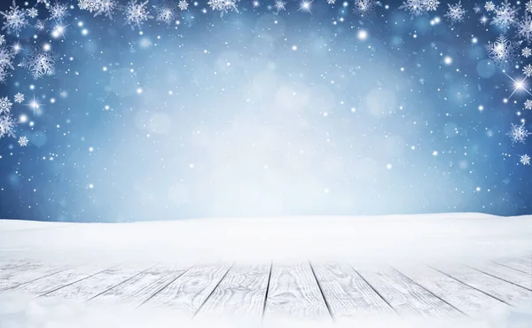 Composição Natal Conceito Inverno Paisagem Neve Natal Ano Novo Fronteira — Fotografia de Stock