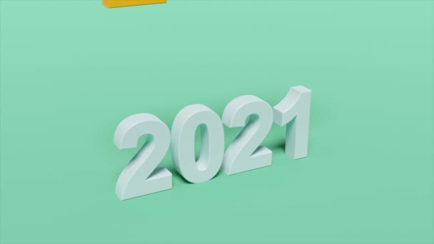 Mutlu Yıllar Filmi 2022 Yılına Başla Boyutlu Canlandırma — Stok video