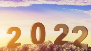 Mutlu yıllar filmi. 2022 yılına başla. 3 Boyutlu Canlandırma