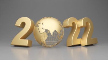 Mutlu yıllar filmi. 2022 yılına başla. 3 Boyutlu Canlandırma