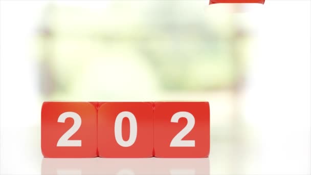 Szczęśliwego Nowego Roku Cele Rok 2022 Animacja — Wideo stockowe