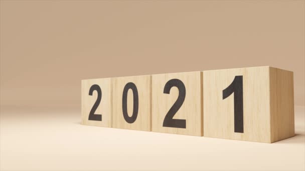 Szczęśliwego Nowego Roku Cele Rok 2022 Animacja — Wideo stockowe