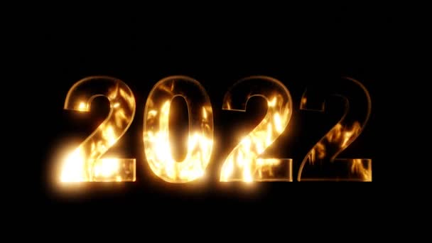 Feliz Año Nuevo Película Comienza Año 2022 Animación — Vídeo de stock