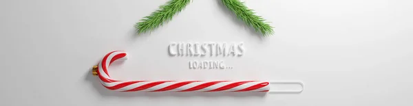 Weihnachten Beladen Warten Auf Das Neujahrsferienkonzept Illustration — Stockfoto