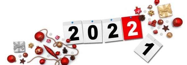 Creative Design Concept New Year Festival 2022 — Stock fotografie