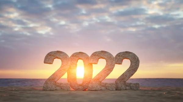 Concepto Diseño Creativo Para Festival Año Nuevo 2022 Ilustración — Foto de Stock