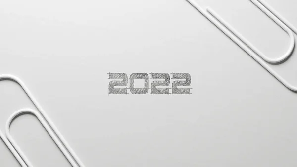 Creative Design Concept New Year Festival 2022 Illustration — Stock Photo, Image