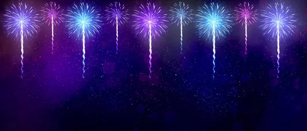 Colorful Firework Bokeh Background New Year Celebration Abstract Holiday Background — Stock Photo, Image