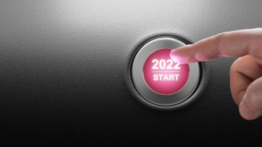2022 Yeni Yıl Festivali için yaratıcı tasarım konsepti. 3B illüstrasyon