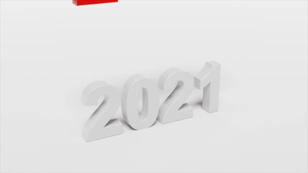 あけましておめでとうございます 2022年に始まります 3Dアニメーション — ストック動画