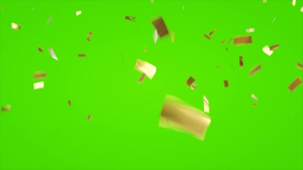 Барвисті Конфетті Плавають Повітрі Порожньому Тлі Анімація — стокове відео