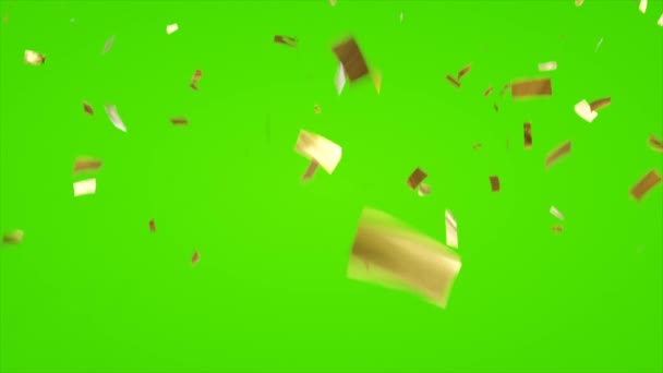 Colorful Confetti Floating Air Empty Background Animation — Stock Video