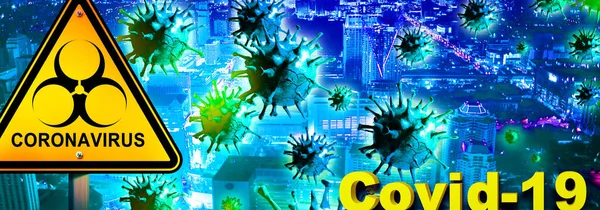 Gevaarlijk Corona Virus Sars Pandemisch Risico Concept Illustratie — Stockfoto