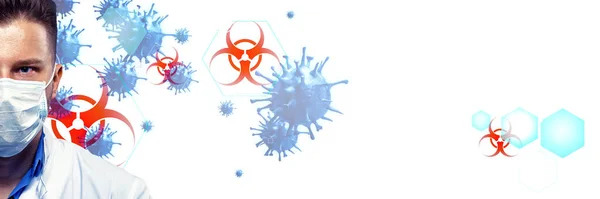 Опасный Коронный Вирус Пандемический Риск Иллюстрация — стоковое фото