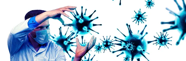 Опасный Коронный Вирус Пандемический Риск Иллюстрация — стоковое фото