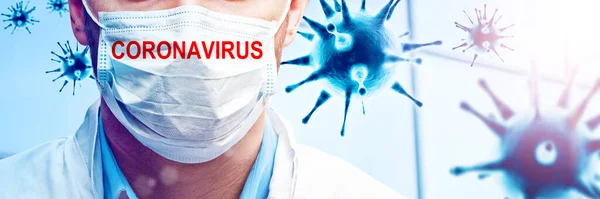 Vírus Coroa Perigoso Conceito Risco Pandémico Ilustração — Fotografia de Stock