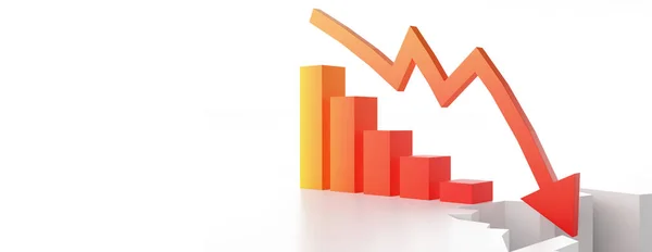 Diagram Som Representerar Börskraschen Illustration — Stockfoto