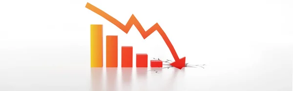 Graphs Representing Stock Market Crash Illustration — Stock Photo, Image