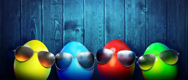 Composición Pascua Con Huevos Festivo Decoración — Foto de Stock
