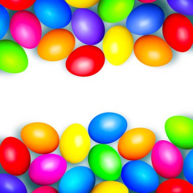 Yumurtalı Paskalya kompozisyonu. Şenlik dekorasyonu. 3d illüstrasyon