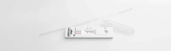 Express corona test. Positive covid antigen test.