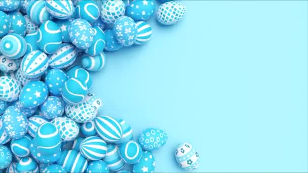Beautiful Easter Background Colorful Easter Eggs Animation — Stok video