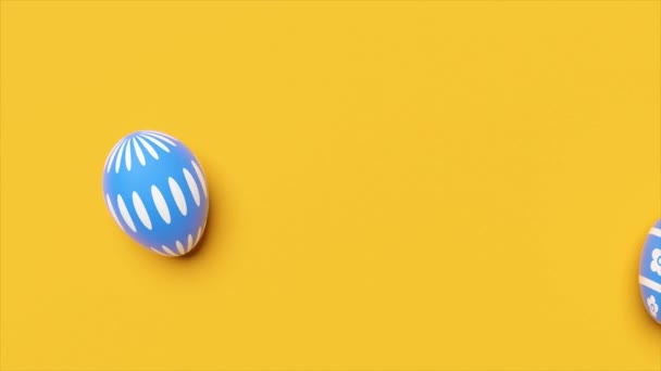 Beautiful Easter Background Colorful Easter Eggs Animation — Stok video