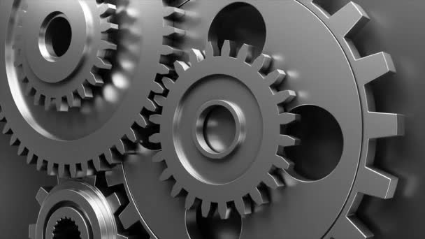 Industrial Video Background Gears Animation — Stock Video