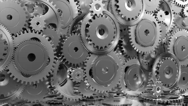 Industrial Video Background Gears Animation — Stock video