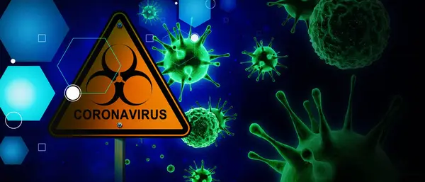 Vírus Coroa Perigoso Conceito Risco Pandémico Sars Ilustração — Fotografia de Stock