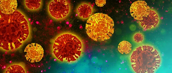 Nebezpečný Virus Korony Koncepce Pandemického Rizika Sars Ilustrace — Stock fotografie