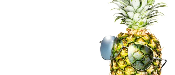 Tropiskt Sommarsemester Koncept Med Rolig Ananas — Stockfoto