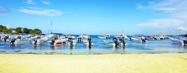 Cielo Blu Sabbia Soffice Viaggi Vacanze Estive Sfondo — Foto Stock