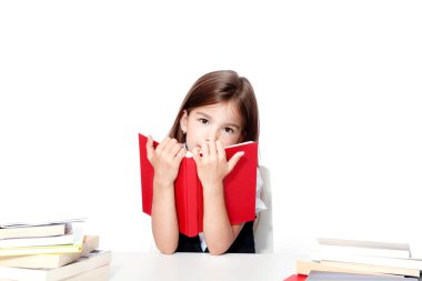 Okula dönün! Eğitim, okuma ve öğrenme kavramı.