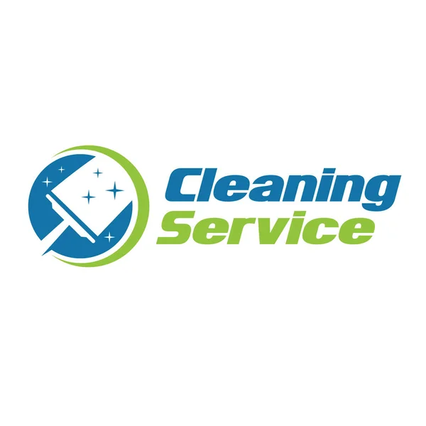 Logotipo Limpeza Casa Serviço Limpeza Modelo Vetor Design Logotipo — Vetor de Stock