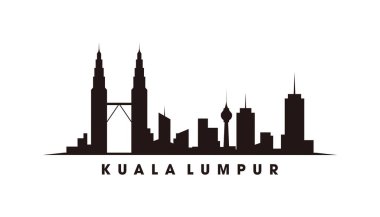 Kuala Lumpur siluet vektörü